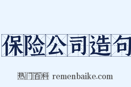 保险公司造句是什么意思的图片